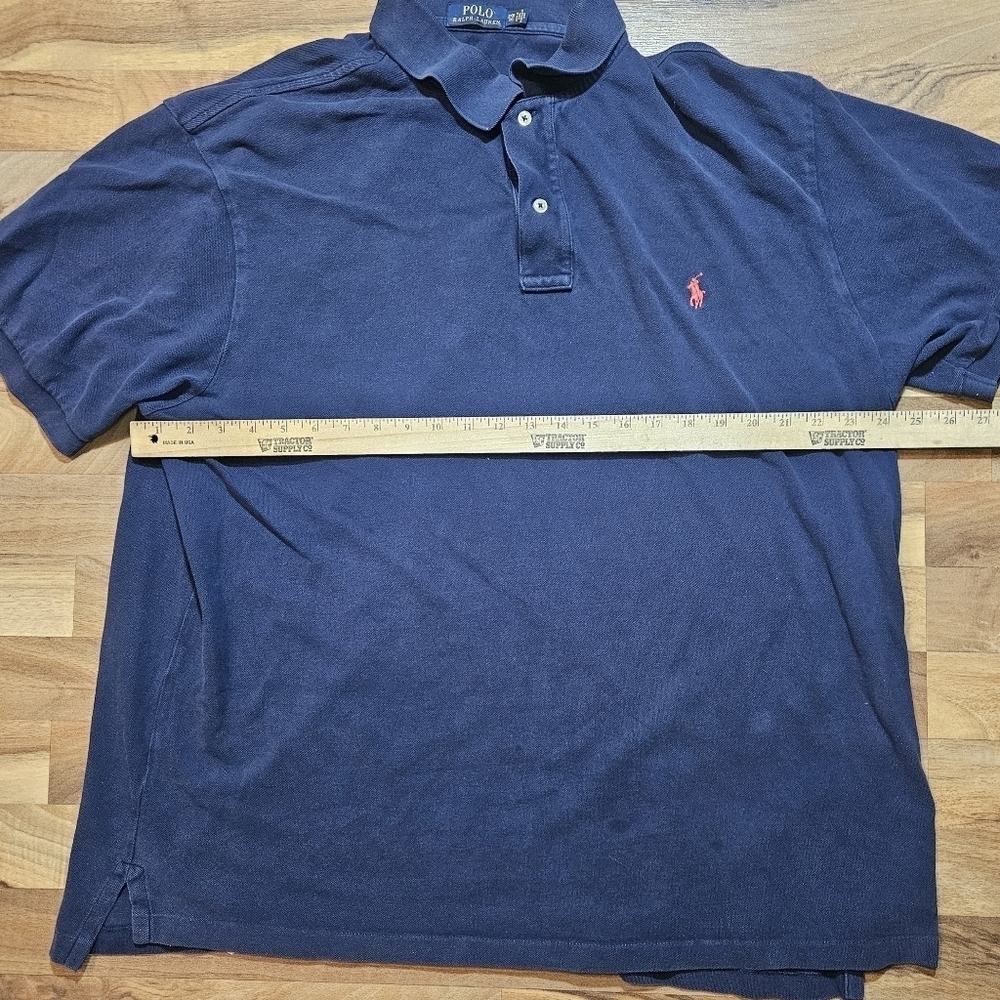 Polo Ralph Lauren Navy Blue Mens 2XB 100% Cotton Classic Preppy - Picture 4 of 8